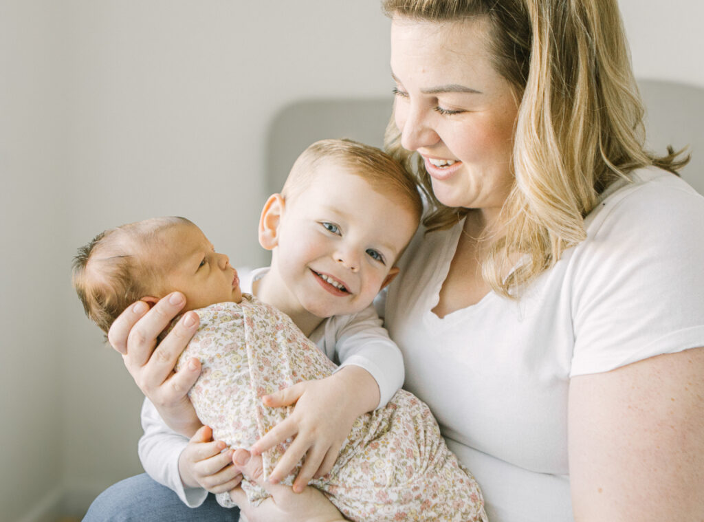 Tender moment between mom and baby taken by a family photographer in Boise, Idaho.